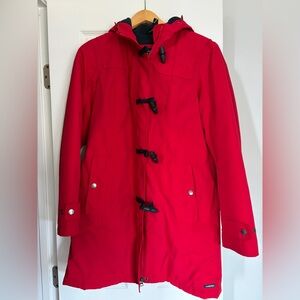 Lands' End Red and Navy insulated waterproof winter Jacket